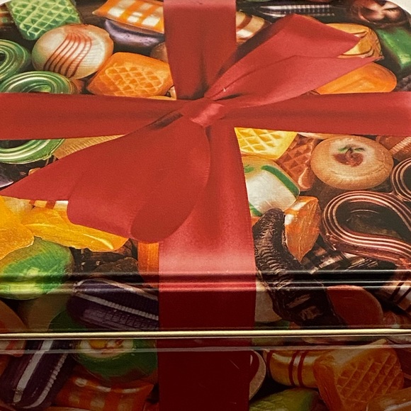 Peerless Old Time 1992 Xmas Mix Hard Candy Square Tin-Empty Made in USA 4.25" - Picture 2 of 9